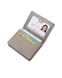 Porte-cartes en cuir texturé de style rétro, multi-usages, avec pochette à soufflets pour cartes de crédit et de visite, haute qualité, fabrication OEM - Product Image 4