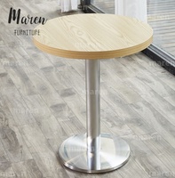 Table de restaurant ronde/carrée moderne et minimaliste au prix d'usine pour les restaurants, les boutiques de burgers, les salons de thé et les cafés