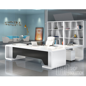 Professionnel de <span class=keywords><strong>Bureau</strong></span> En Forme De <span class=keywords><strong>L</strong></span> <span class=keywords><strong>Bureau</strong></span> Table Classique Meubles Commerciaux D'approvisionnement D'usine - Product Image 1