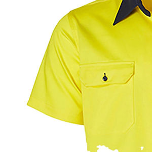 Camiseta de Seguridad de Trabajo de Algodón Impermeable con Logotipo Personalizado, Reflectante, con Luz LED ANSI Clase 1 de Alta Visibilidad, Manga Corta - Product Image 5