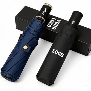 Wholesale Promotional Black 3 Fold Small Sun Custom <b>Folding</b> Rain UV Automatic Foldable Umbrella Umbrellas Logo Prints - Product Image 1