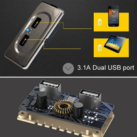 Panneau de prise de courant pour chargeur rapide à double port USB 3.1A 12 V