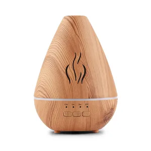 120ML Wood grain fire Essential Oil fragrance diffuser Ultrasonic USB Air Humidifier with colorful light aromatherapy nebulizer