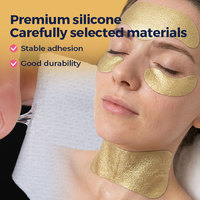 Patchs anti-rides en silicone doré, masque liftant pour le cou, patchs pour les yeux, logo personnalisé