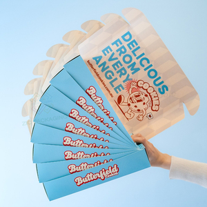 Tùy chỉnh thiết kế logo sinh thái bán buôn bánh rán in ấn có thể gập lại bánh thực phẩm <span class=keywords><strong>Cookie</strong></span> Bánh mì Bánh ngọt Donut Bánh hộp <span class=keywords><strong>Cookie</strong></span> bao bì - Product Image 5