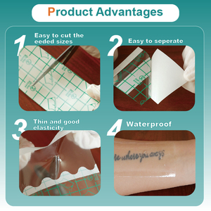 Bande de soin après tatouage des sourcils hypoallergénique de haute qualité, rouleau de film adhésif transparent personnalisable pour tatouage, seconde peau de protection - Product Image 4