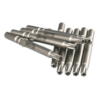 Mata Obeng Torx Magnetik Baja S2, Shank Hex 1/4 inci, untuk Aplikasi Perbaikan Industri dan DIY