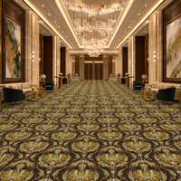 Kommerzielles Bauprojekt Hotel Bankettsaal Korridor Bodenbelag Wand-zu-Wand Maschinengefertigter Axminster-Teppich für 5-Sterne-Hotels