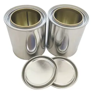 Lebensmittelsicherheit silberne Farbe Kunststoff-Deckel Motoröl Metall Zinn Erdnuss Olivenöl Zinndosen für Kokosnussöl