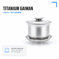 Service à thé Gongfu en titane pur, Gaiwan en titane, Infuseur à thé minimaliste, Tasse à thé, Cérémonie du thé, Art du thé, Camping
