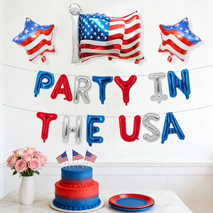 Lot de ballons pour le 250e anniversaire de l'indépendance des États-Unis, décorations de fête nationale, ballons drapeaux pour les fêtes - Product Image 1
