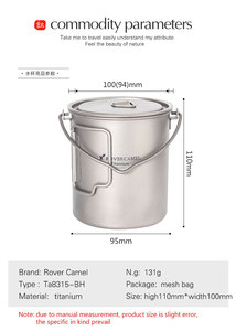 便携式环保750毫升纯钛折叠水杯，用于烧水和饮用高级饮料 - Product Image 6