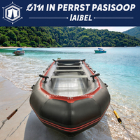 Promotion Solarmarine : Bateau pneumatique à rames de 2,7 m avec plancher gonflable en PVC de 0,9 mm, léger, stable et pliable