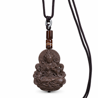 Collier d'encens au Borneol fait main, pendentif Bouddha Tara Verte, à base de plantes naturelles, OEM, marque privée, amulette spirituelle porte-bonheur et de protection