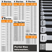 Chine Fournisseur Nylon66 Attaches Zip Échantillon gratuit Attaches de câble 100pcs Taille personnalisée