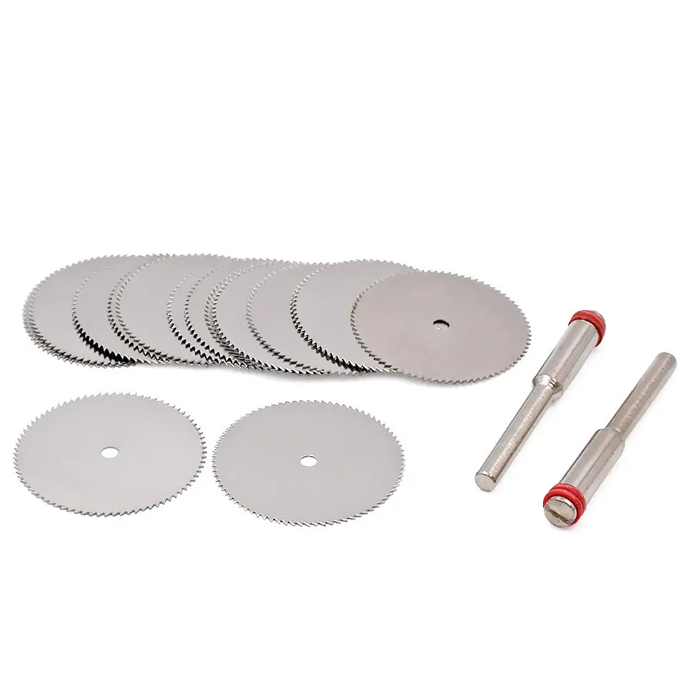 Mini lame de scie circulaire de 16mm, meulage électrique, disque de coupe, outil rotatif pour outil électrique de coupe de métal Dremel, 12 pièces