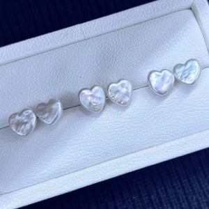 Joyería de perlas de corazón de agua dulce de alta calidad, pendientes blancos y rosas de alto brillo, collares colgantes, precio al por mayor de fábrica - Product Image 5