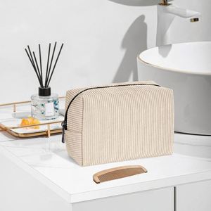 Custom Logo <b>Women</b> Girls Makeup <b>Pouch</b> Soft Corduroy Portable Versatile Zipper Small Travel Cosmetic <b>Bag</b> <b>for</b> Purse - Product Image 5