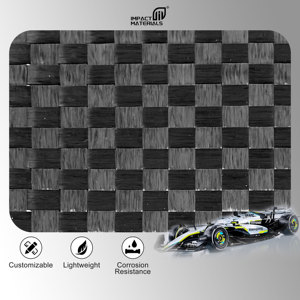 Tela de Fibra de Carbono Seca de Tejido Liso y Estabilizado de 24k, Tela de Fibra de Carbono de Tejido Extendido para Automóviles, Sombrillas para Niños - Product Image 1