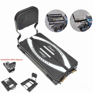<span class=keywords><strong>Porte</strong></span>-bagages arrière pliable pour vélo, multifonctionnel, boîte de livraison à emporter, <span class=keywords><strong>porte</strong></span>-bagages pour passager, cadre en métal durable pour les trajets quotidiens - Product Image 1