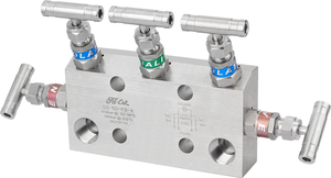 Collecteurs à cinq vannes FD-LOK en acier inoxydable 316, haute pression 5000 psi, raccord en T à 2 voies, aiguille manuelle pour gaz haute température - Product Image 5