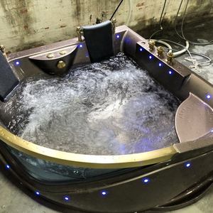 Phòng tắm góc Acrylic hình trái tim trong nhà xoáy nước nóng bồn tắm ứng dụng khách sạn chức năng massage drainer giá rẻ - Product Image 1