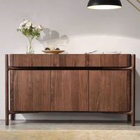 Buffet de salle à manger moderne nordique sur mesure en bois massif, meuble de rangement de luxe