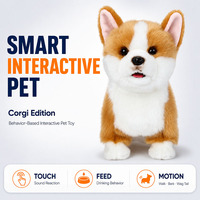 Jouet en peluche électrique interactif OEM pour chien Corgi, robot compagnon intelligent pour enfants, machine d'éveil éducatif, cadeau