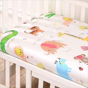 Soft Breathable <b>Toddler</b> <b>Bed</b> Mattress All Sizes Printed Cotton Fitted <b>Bed</b> Sheet Custom Baby Crib Sheets - Product Image 6