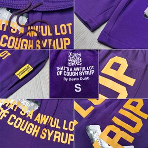 Pantalones Cortos Casuales de Algodón 100% de Alta Calidad para Hombre, Estilo Urbano, Personalizados, con Estampado 'THAT'S a AWFUL LOT of COUGH SYRUP' - Product Image 6