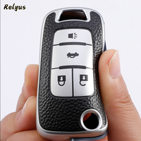 Housse de protection de clé de voiture en cuir TPU pour Chevrolet Cruze Aveo Trax Opel Astra Corsa Meriva Zafira Antara J pour Buick coque de protection