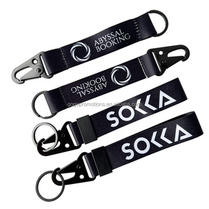 New Trend Custom Brand Name Logo Nylon Lanyard <strong>Keychain</strong> Wholesale Polyester Short Motorcycle Lanyard <strong>Keychain</strong> - Product Image 1