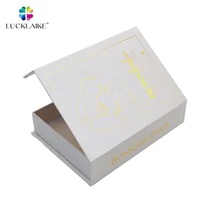 Custom Luxury Cardboard White Beige Cream Present Valentine Wedding Jewelry Perfume Small Gift Boxes With Magnet Lid