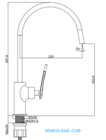 Robinet de cuisine en laiton monté sur pont contemporain Momali levier spécial réglage libre de l'eau chaude et froide avec garantie de qualité