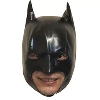 Masque de chauve-souris en latex noir, casque intégral, masque de cosplay de super-héros pour costume de fête d'Halloween
