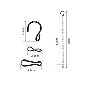 Planta <span class=keywords><strong>de</strong></span> Metal negro decorativa moderna, maceta ajustable <span class=keywords><strong>de</strong></span> 3 puntos, maceta <span class=keywords><strong>de</strong></span> flores, cadena <span class=keywords><strong>de</strong></span> repuesto <span class=keywords><strong>colgante</strong></span> con gancho <span class=keywords><strong>de</strong></span> techo - Product Image 2