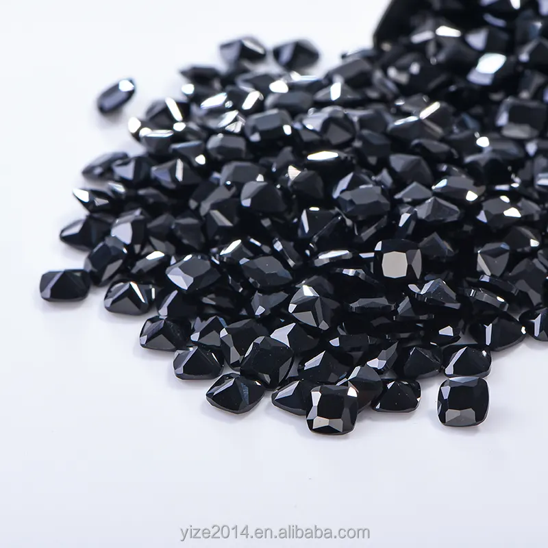 공장 가격 블랙 나노 크리스탈 보석 신상품 보석 만들기 블랙 합성 Nanosital 보석