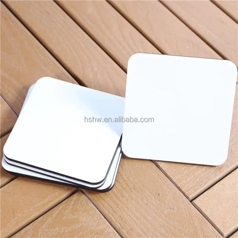 SUBLIMATION COASTERS X 300 Square Blank 9.5cm x 9.5cm cork backed Glossy 