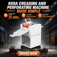Machine à plier et à perforer le papier numérique automatique UVING 650A 330 mm avec une capacité de 4500 feuilles/heure