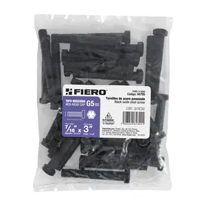 Boîte à vis en acier de grade 5 FIERCE 7/16 \ "X 3 \" avec sac de 3 unités avec 30 vis - Product Image 4