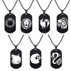 Juego de Anime The <span class=keywords><strong>Seven</strong></span> Deadly Sins collares Caballero orden tatuaje patrón Halloween Moda hombre mujer Cosplay accesorio regalos - Product Image 2