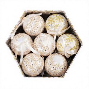 Décorations suspendues, boules colorées peintes, ornements pour arbre de Noël, accessoires de bricolage, vente en gros, modèle 75-046 - Product Image 1