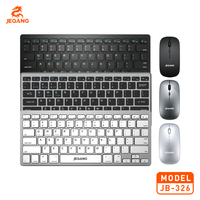 Jeqang JB-326 Yeni Plastik BT 2.4G Kablosuz Tam Boy Laptop Klavye Mouse Seti Çift Modlu Optik USB Arabirimli Tak ve Çalıştır