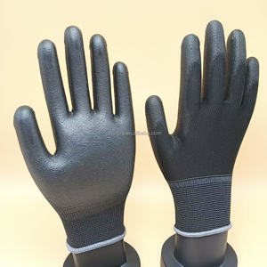 Guantes recubiertos de PU de poliéster superventas para protección de manos y brazos Muestras gratis para compradores calificados con descuentos a granel - Product Image 3