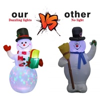 Ourwarm Fournitures de décoration de Noël en gros 5 pieds Poupées bonhomme de neige Décoration extérieure Grande décoration Gonflables de Noël