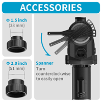 Pompe de piscine Jade 2HP à haut débit, double tension 115/230V 60Hz, homologuée DoE ETL, ultra silencieuse, 2 pouces, pour piscine creusée et spa