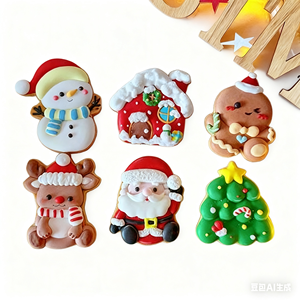 Galletas navideñas hechas a mano festivas con glaseado colorido. Aperitivos seguros <span class=keywords><strong>de</strong></span> alta calidad y grado alimenticio. - Product Image 1