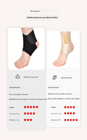 Attelle de cheville fine en nylon et élasthanne OEM ODM, sangle de compression double enveloppante pour la fixation de l'articulation de la cheville