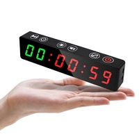 Jhering hitung mundur magnetik 1 inci, Timer Digital Mini Interval jam Timer Gym portabel