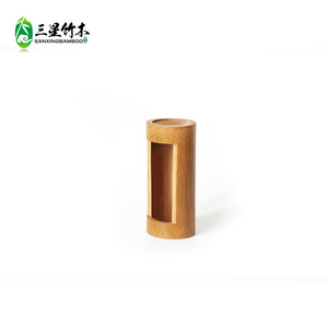Bamboo <b>succulent</b> tube <b>succulent</b> planter bamboo flower <b>pot</b> creative bonsai DIY decoration, single section single hole household - Product Image 3